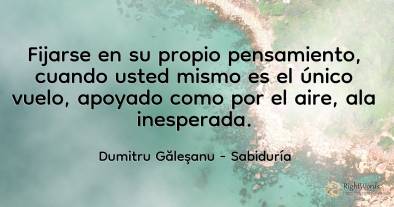 Fijarse en su propio pensamiento, cuando usted mismo es...